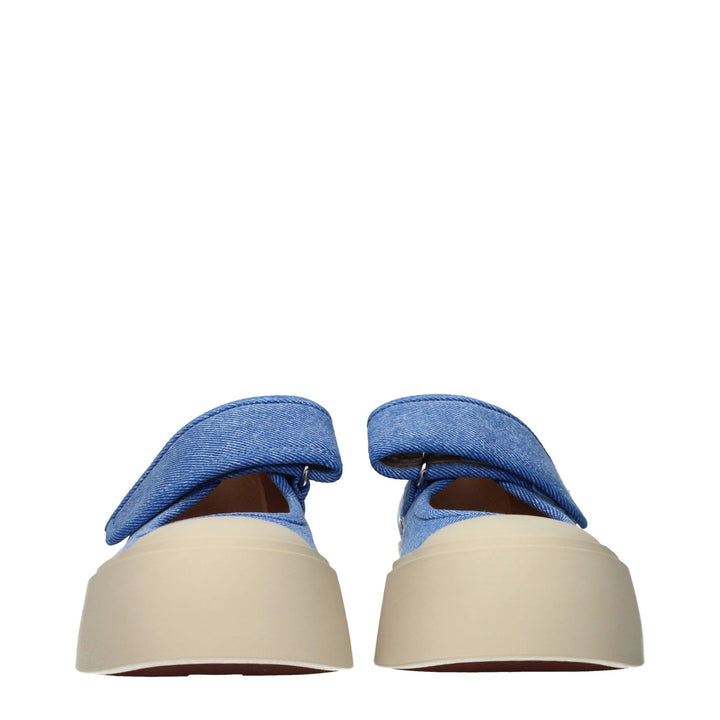 Marni Blue Fabric Low Top Sneakers