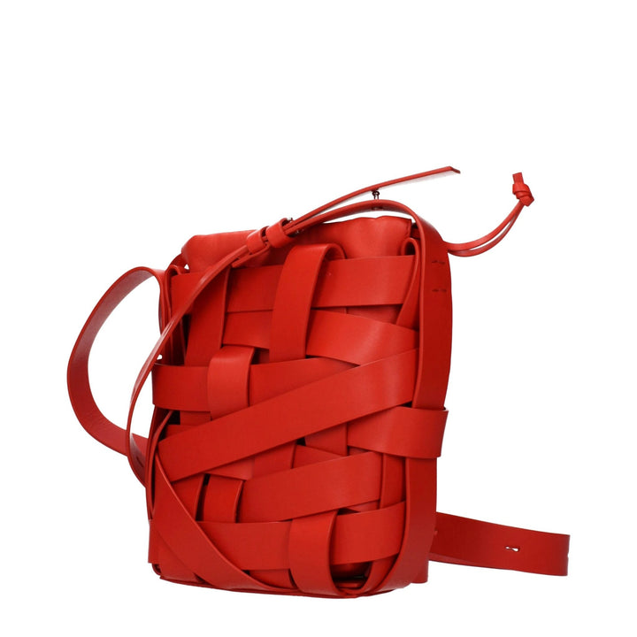 Jil Sander Red Leather Crossbody Bag