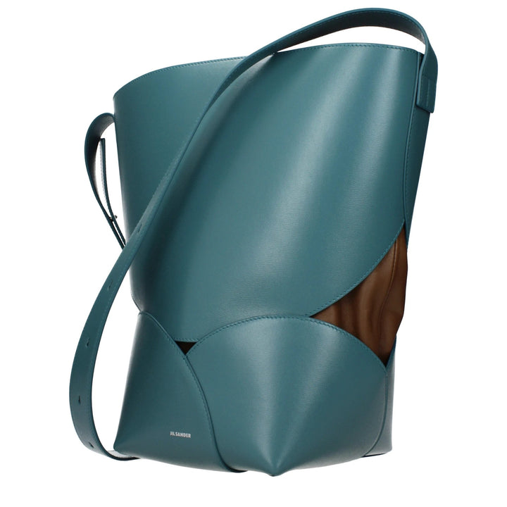 Jil Sander Blue Leather Crossbody Bag