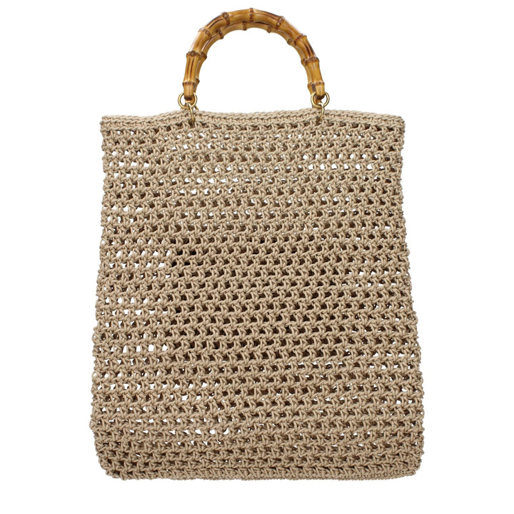 Jil Sander Beige Cotton Handbag