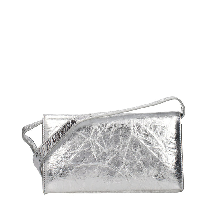 Jil Sander Gray Leather Crossbody Bag