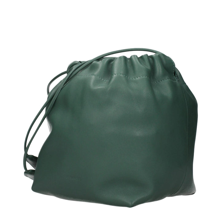 Jil Sander Green Leather Shoulder Bag
