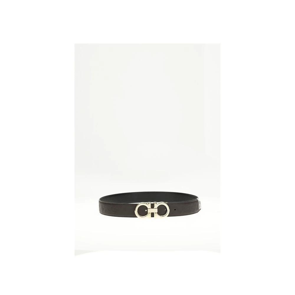 Ferragamo Brown Calf Leather Bos Taurus Regular Belt