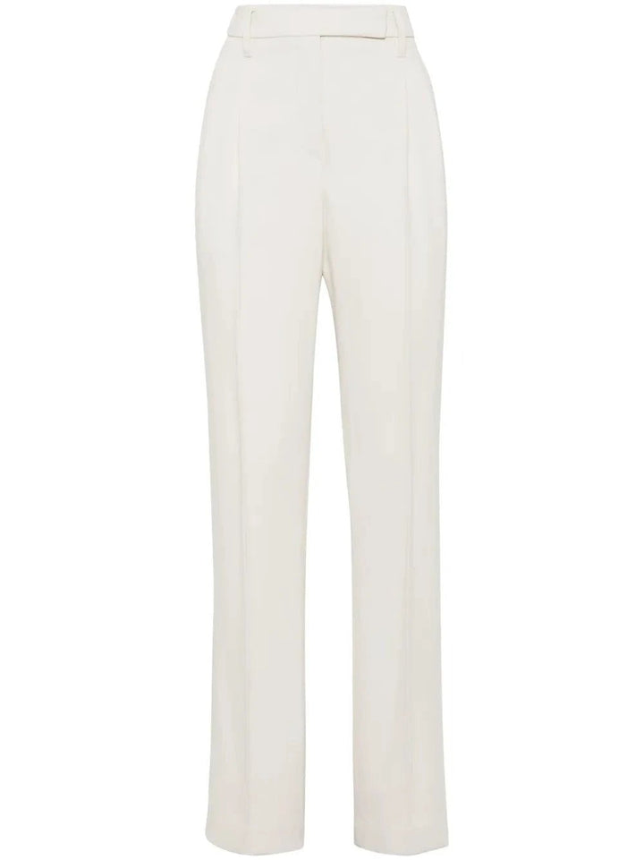Brunello Cucinelli Beige Viscose Dress Pants