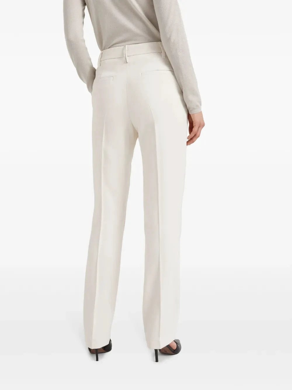 Brunello Cucinelli Beige Viscose Dress Pants