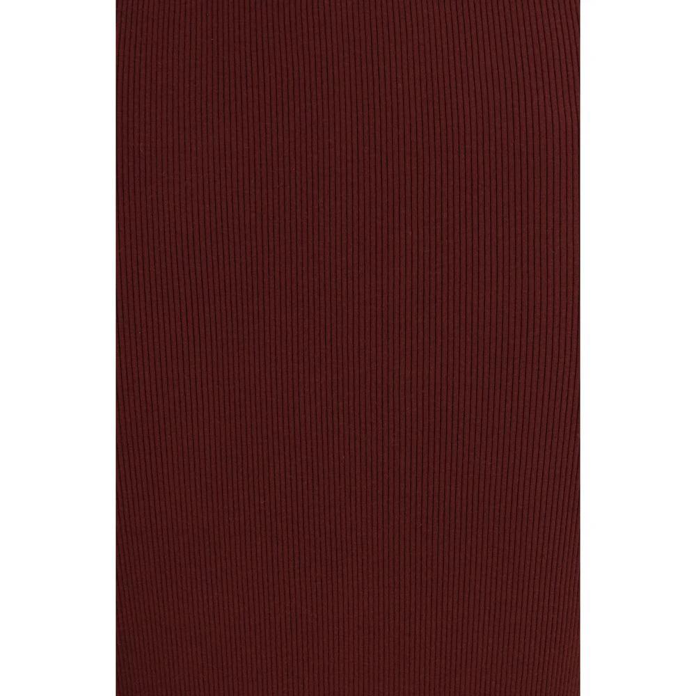 Max Mara Bordeaux Viscose Midi Skirt