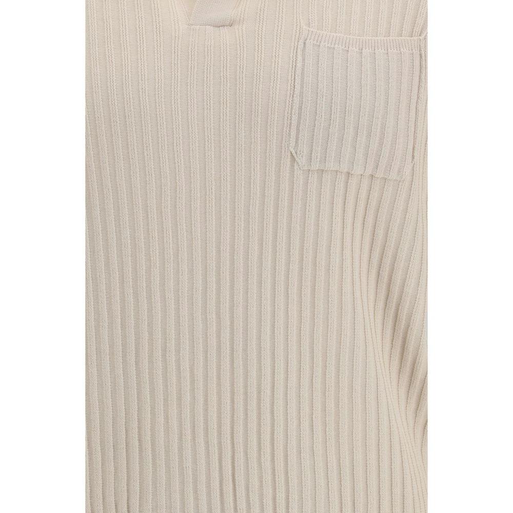 Roberto Collina Beige Cotton Polo Shirt