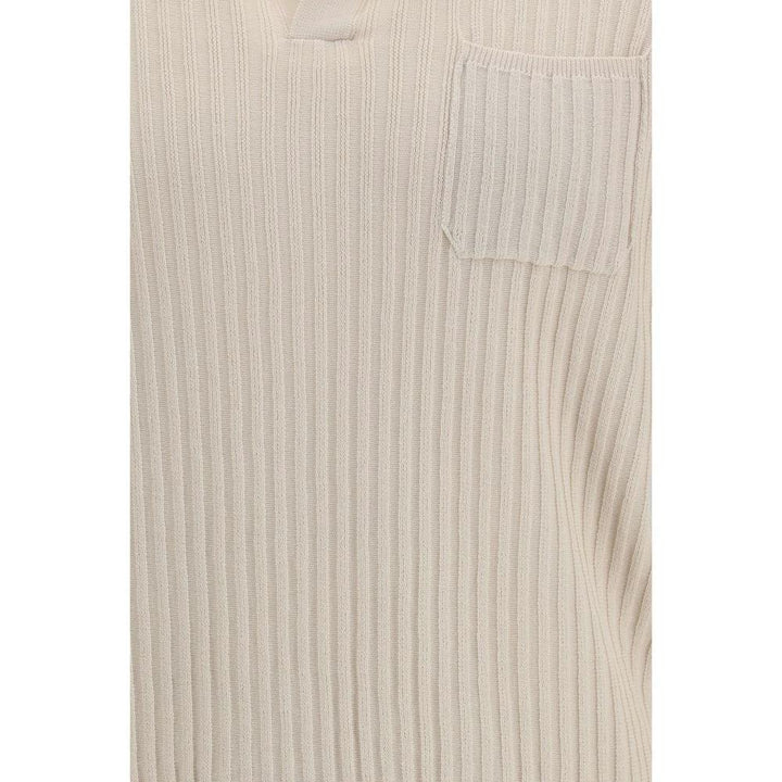 Roberto Collina Beige Cotton Polo Shirt