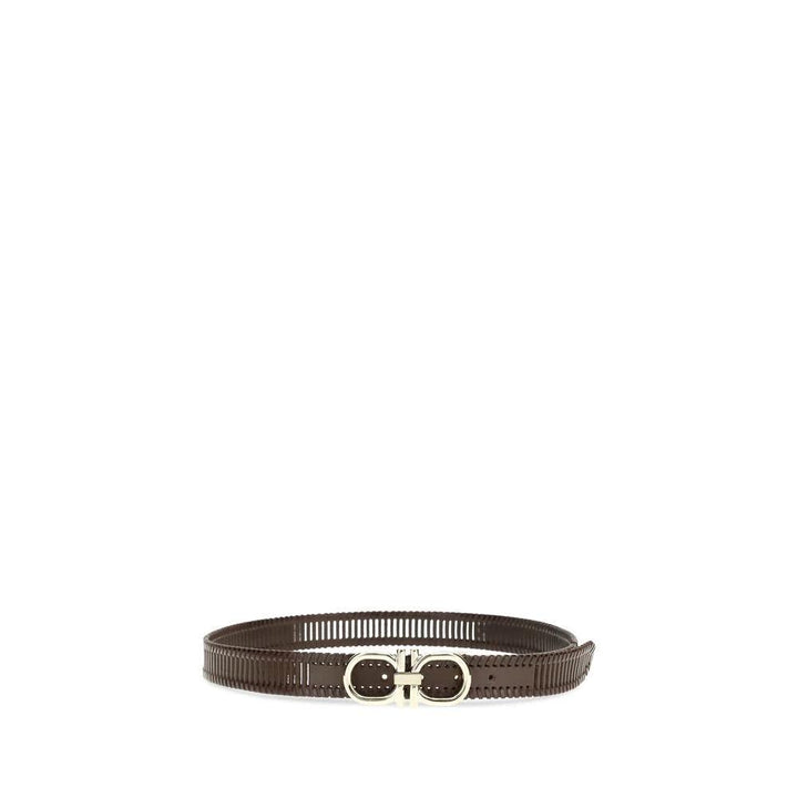 Ferragamo Brown Calf Leather Bos Taurus Regular Belt