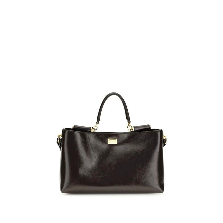 Dolce &amp; Gabbana Brown Calf Leather Bos Taurus Shoulder Bag