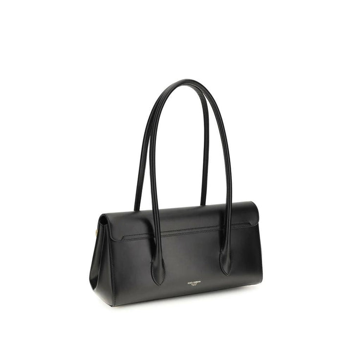 Dolce &amp; Gabbana Black Calf Leather Bos Taurus Shoulder Bag