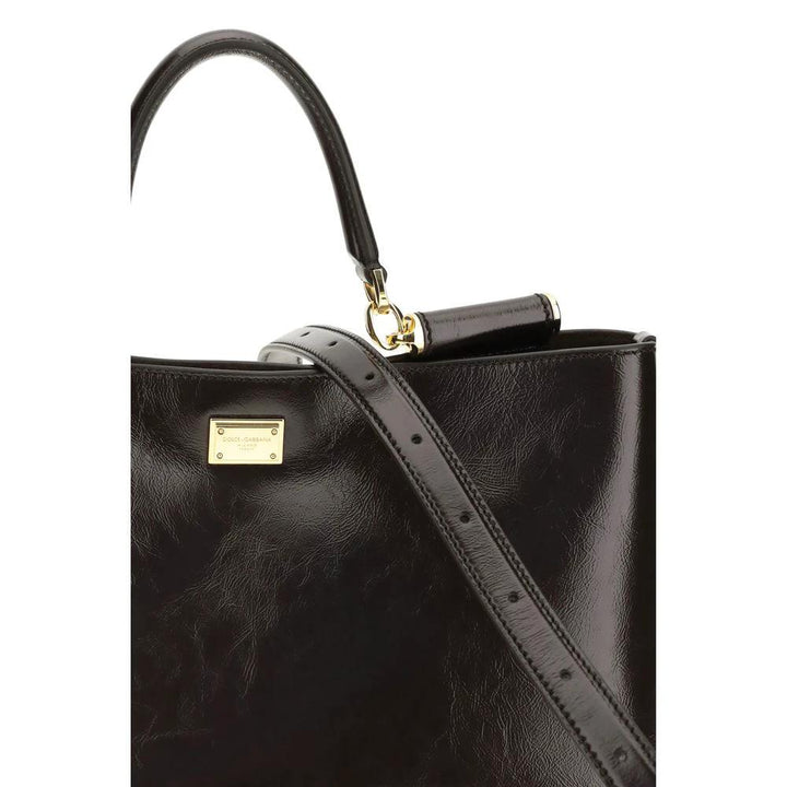 Dolce &amp; Gabbana Brown Calf Leather Bos Taurus Shoulder Bag