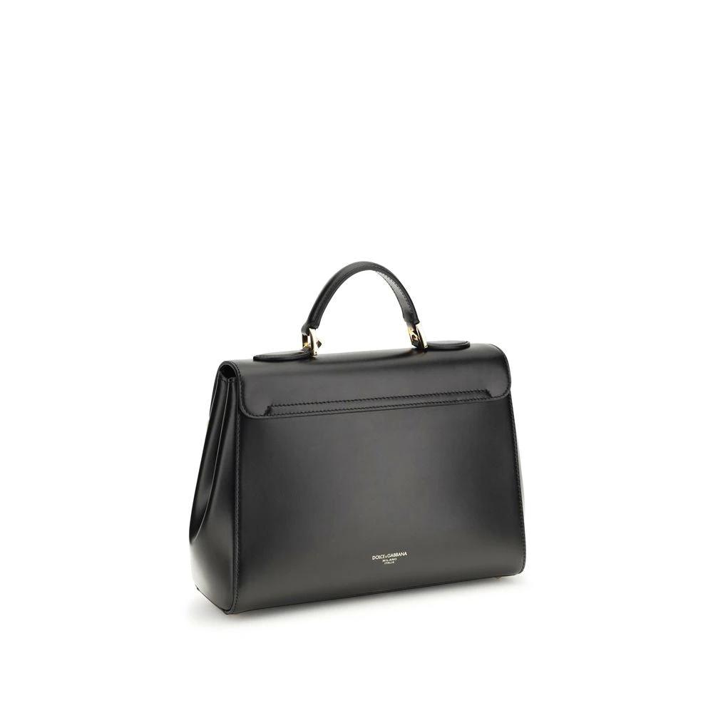 Dolce &amp; Gabbana Black Calf Leather Bos Taurus Shoulder Bag
