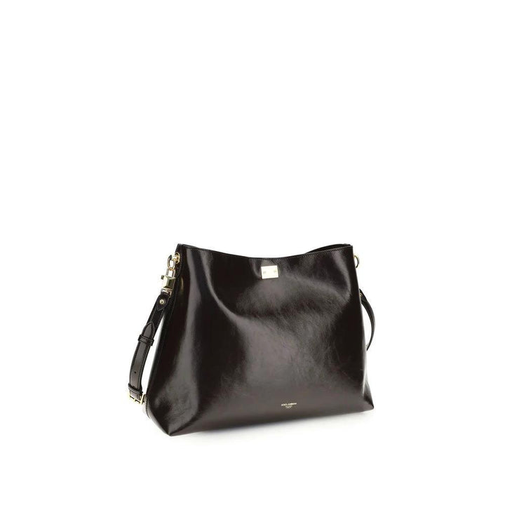 Dolce &amp; Gabbana Brown Calf Leather Bos Taurus Shoulder Bag