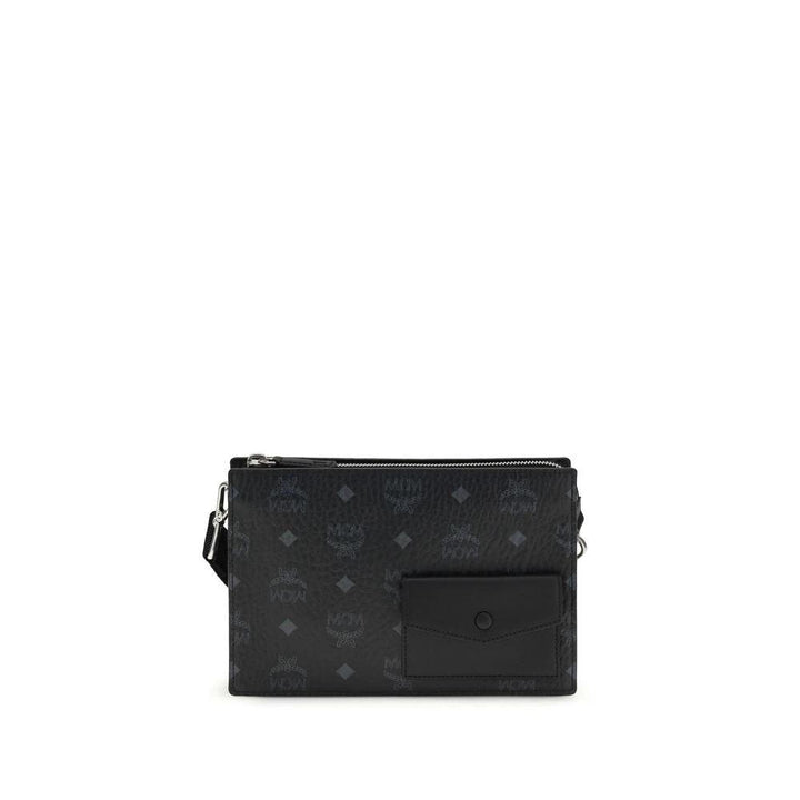 MCM Black Calf Leather Bos Taurus Shoulder Bag