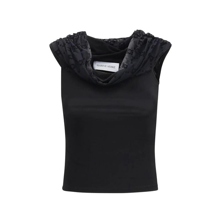 Marine Serre Black Viscose Shirt