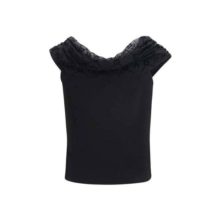 Marine Serre Black Viscose Shirt