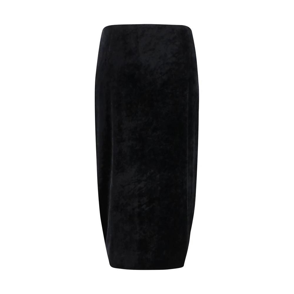 Valentino Black Viscose Long Skirt