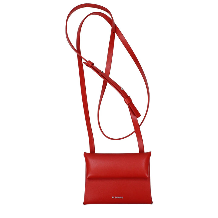 Jil Sander Red Leather Crossbody Bag