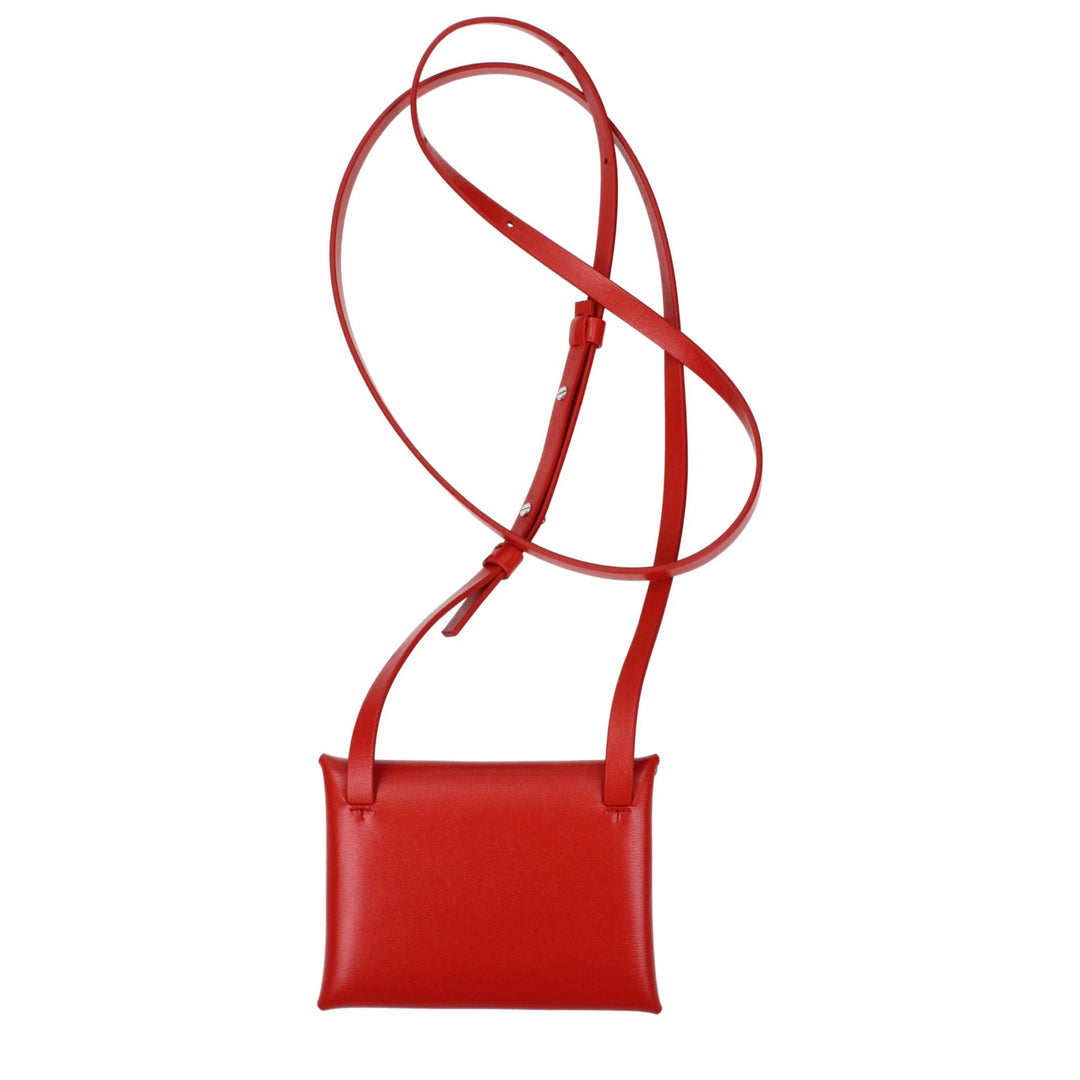 Jil Sander Red Leather Crossbody Bag