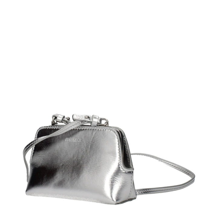 Jil Sander Gray Leather Crossbody Bag
