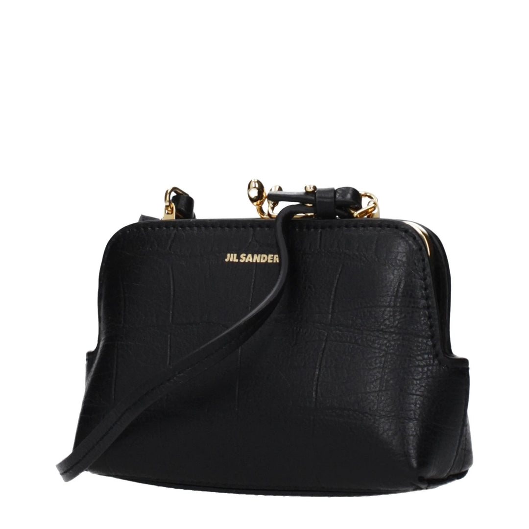 Jil Sander Black Leather Crossbody Bag