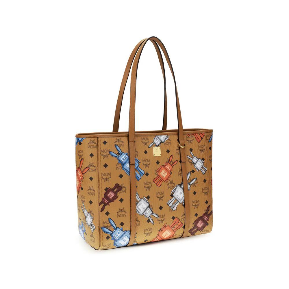 MCM Brown Fabric Shoulder Bag