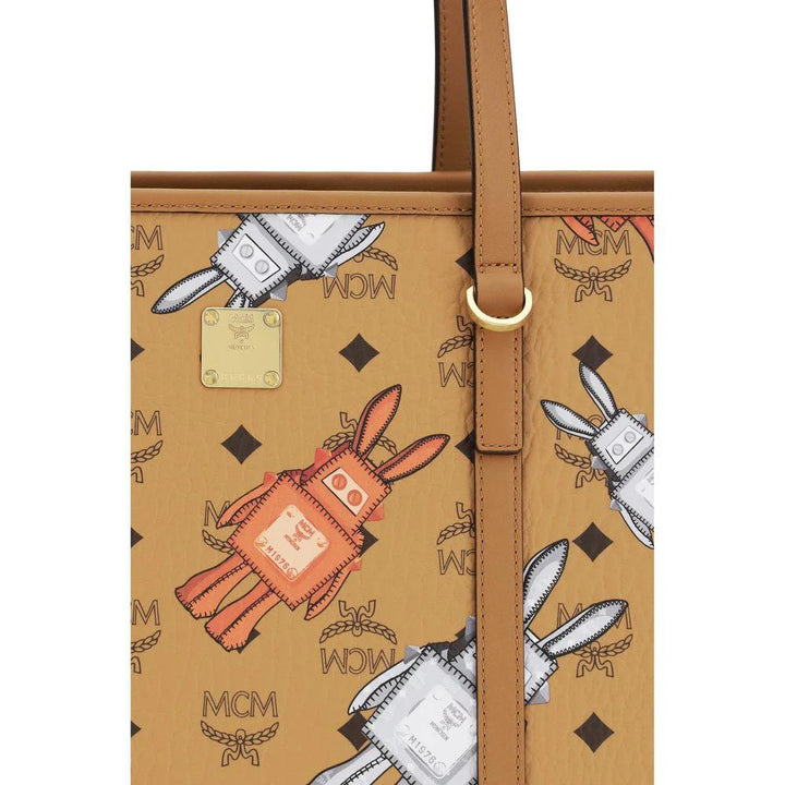 MCM Brown Fabric Shoulder Bag