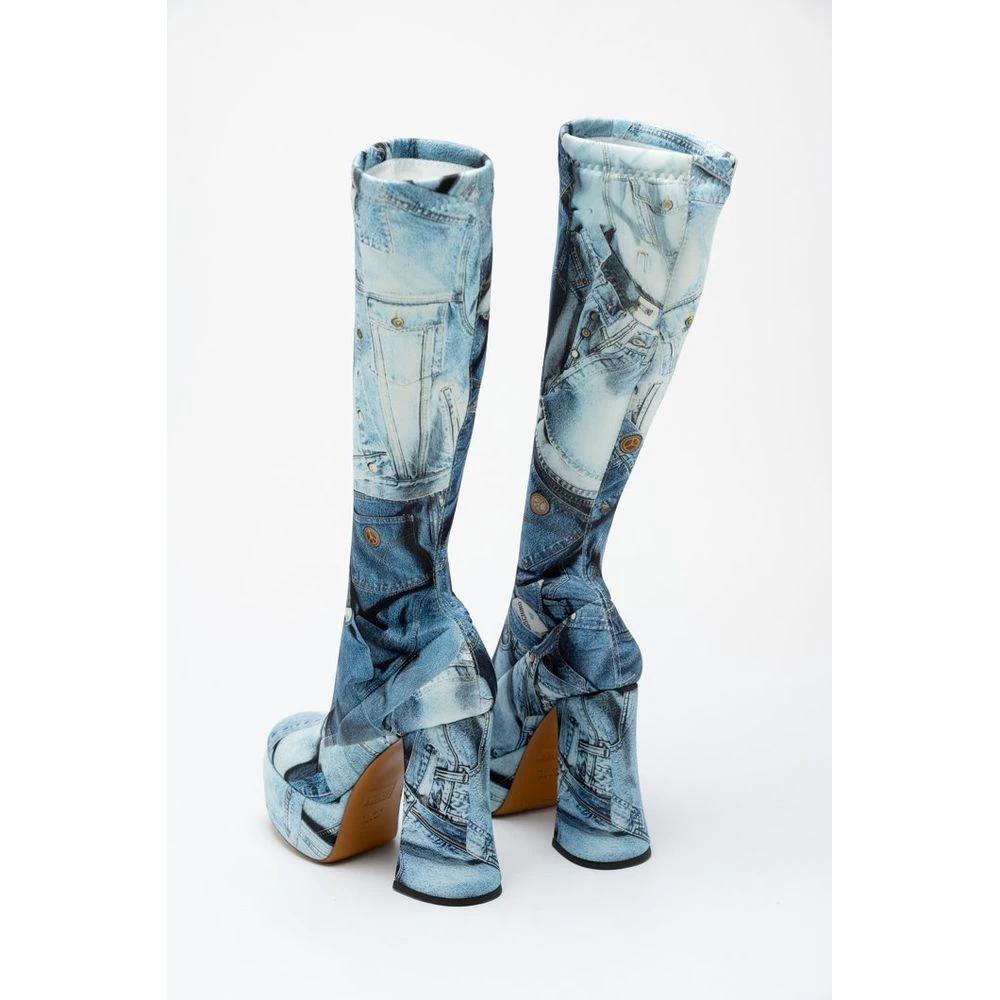 Moschino Multicolor Polyester High Heel Boots