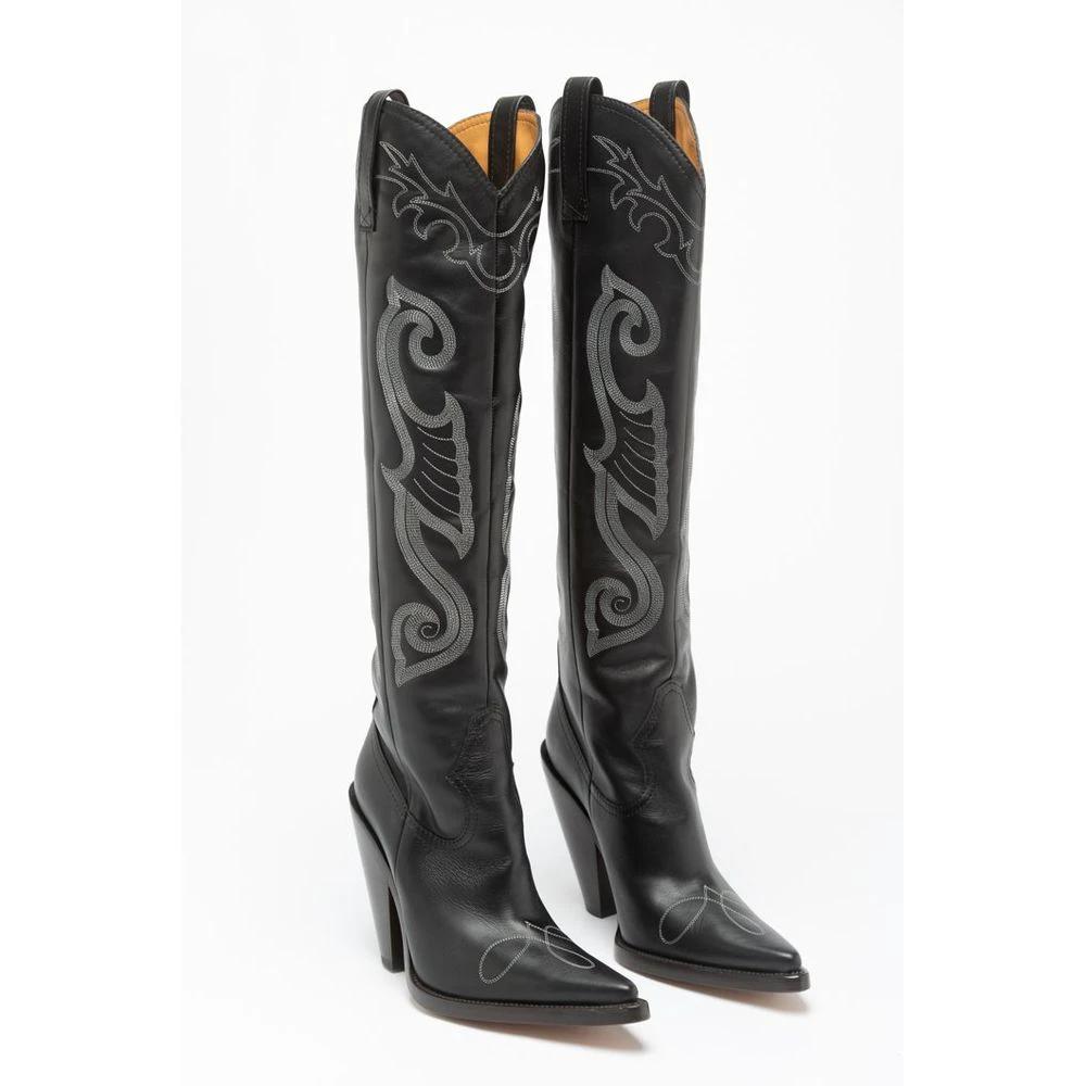 Moschino Multicolor Calfskin High Heel Boots