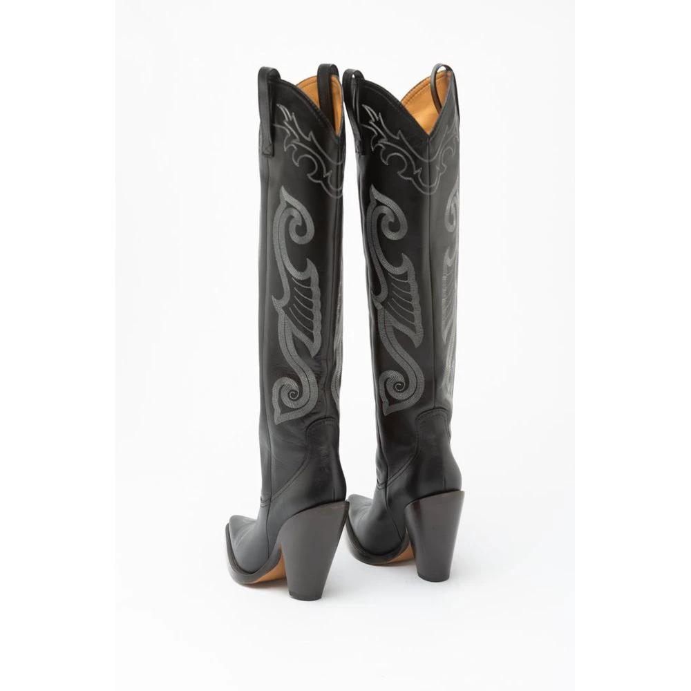 Moschino Multicolor Calfskin High Heel Boots