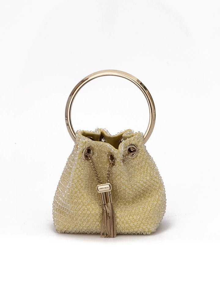 Jimmy Choo Yellow Bon Bon Micro Crystals Bucket