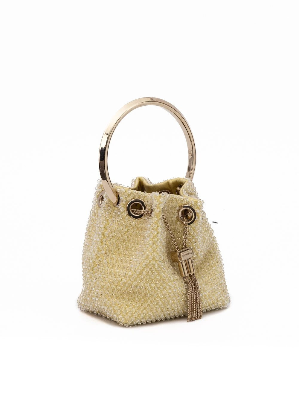 Jimmy Choo Yellow Bon Bon Micro Crystals Bucket