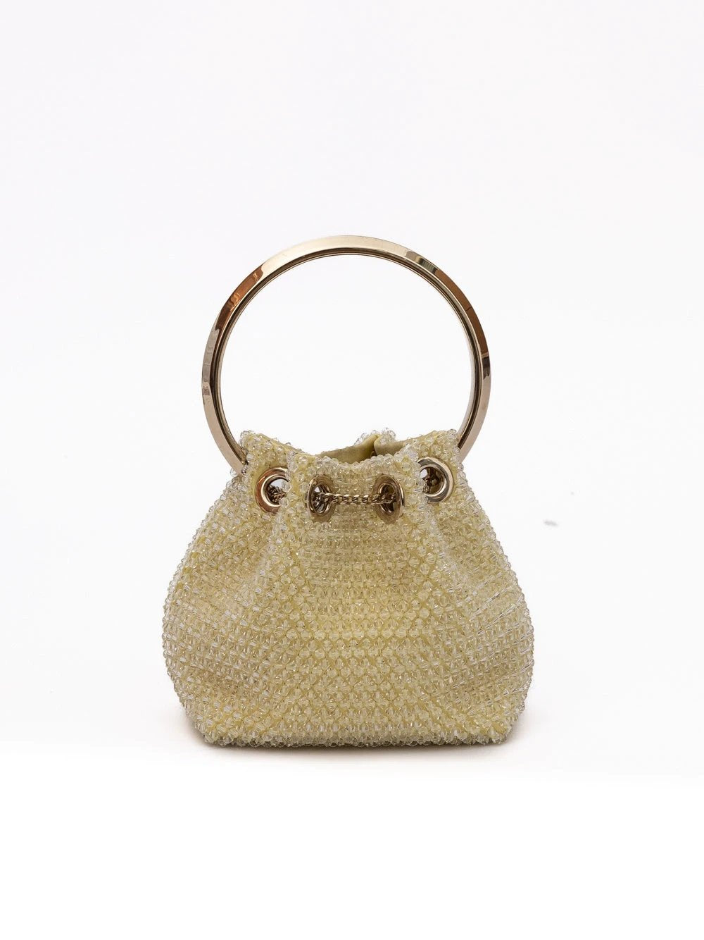 Jimmy Choo Yellow Bon Bon Micro Crystals Bucket