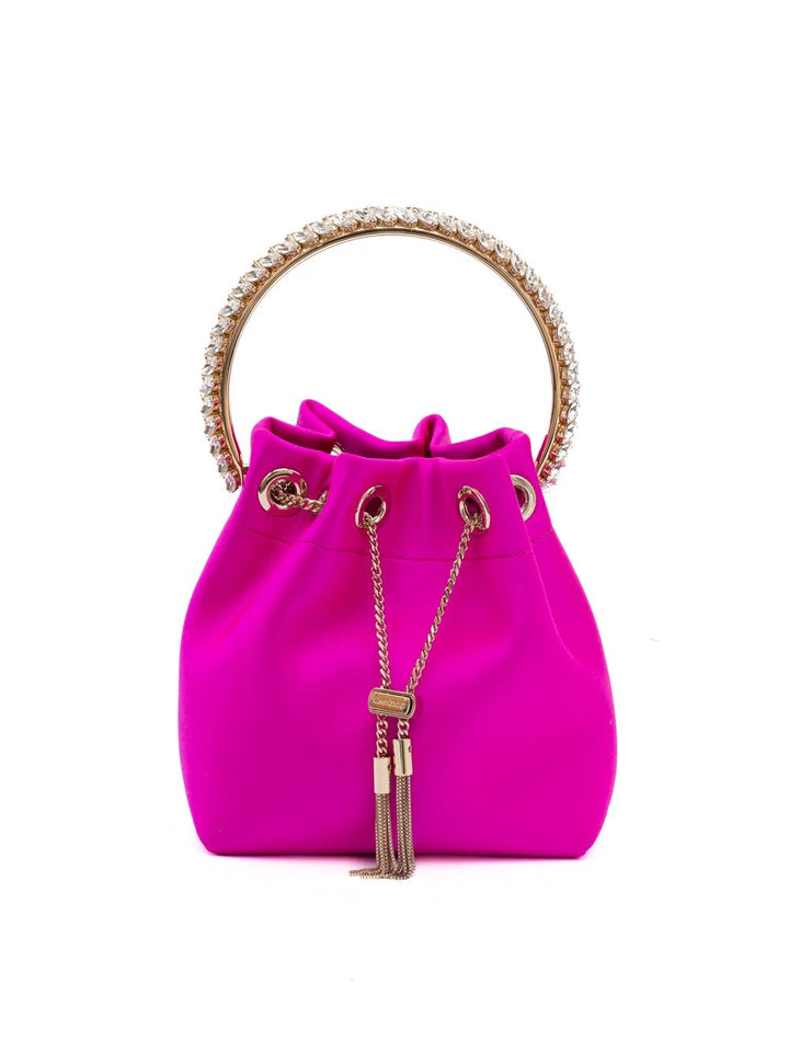 Jimmy Choo Fuchsia Bon Bon Satin Bucket