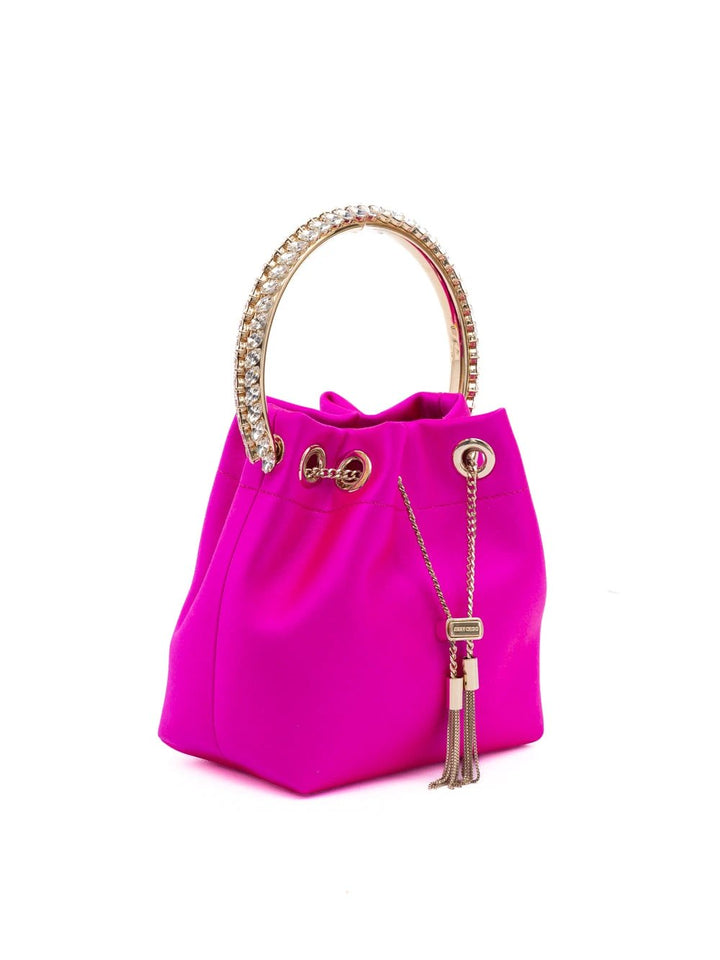 Jimmy Choo Fuchsia Bon Bon Satin Bucket