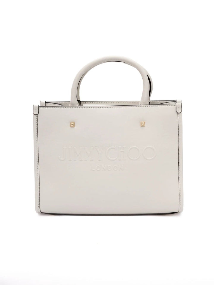 Jimmy Choo White Avenue S Tote Leather Handbag