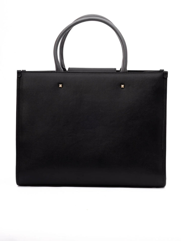 Jimmy Choo Black Avenue S Tote Leather Handbag