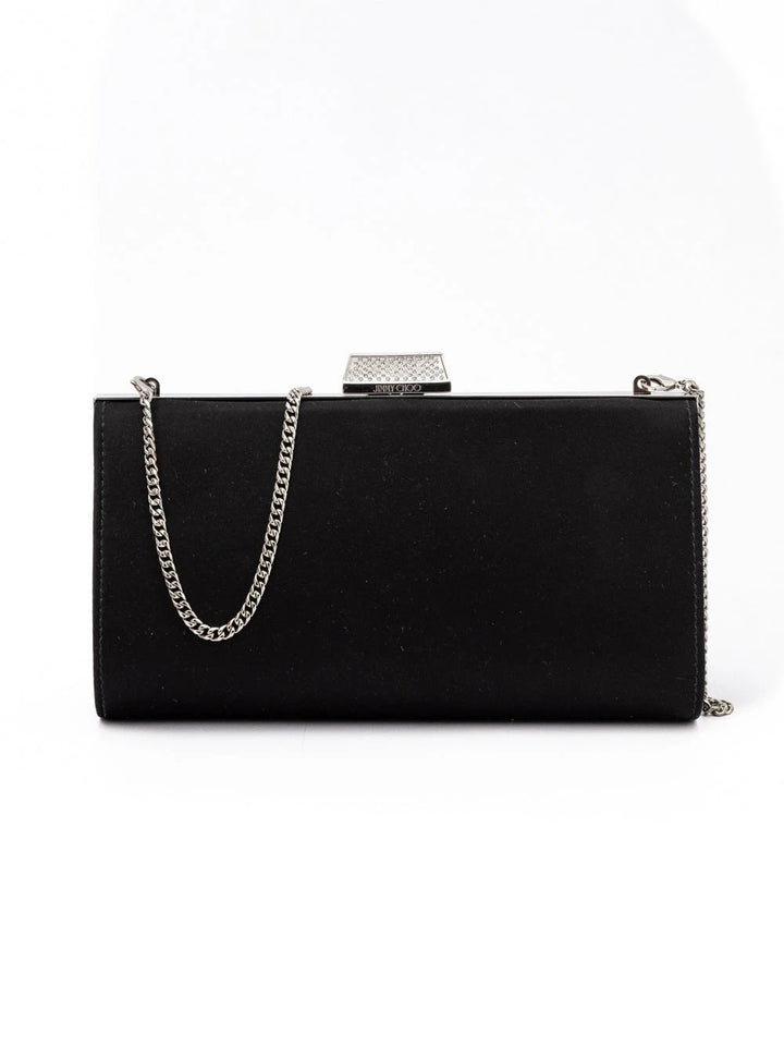 Jimmy Choo Black Satin Crossbody Bag