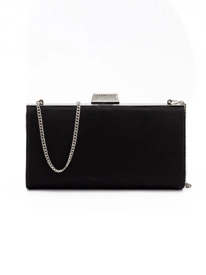 Jimmy Choo Black Satin Crossbody Bag