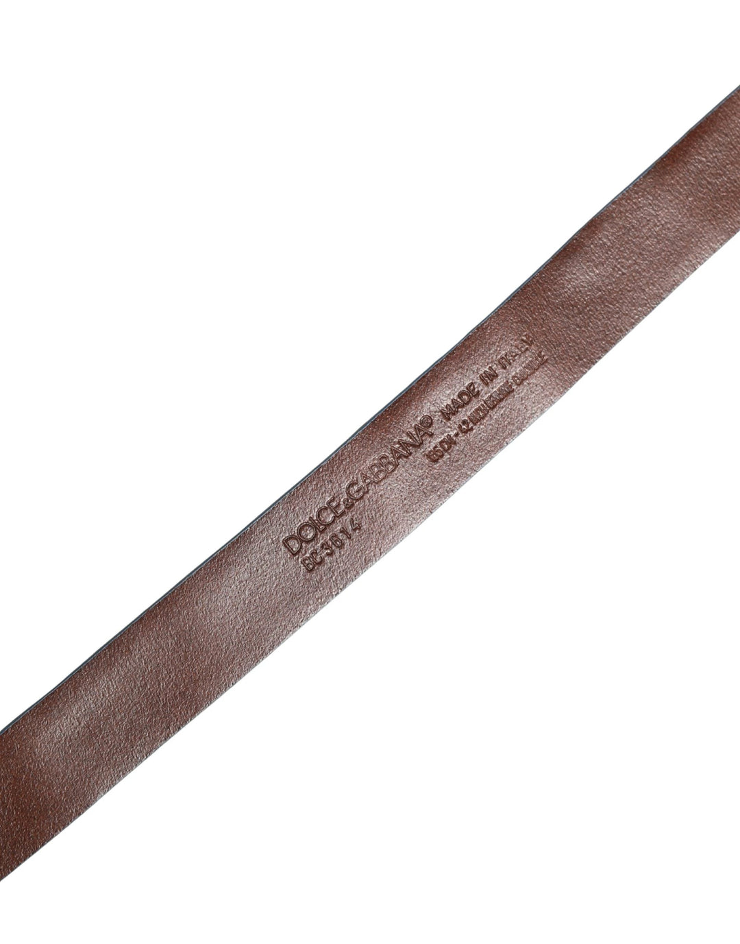 Dolce & Gabbana Navy Blue Leather Gold Tone Metal Buckle Belt