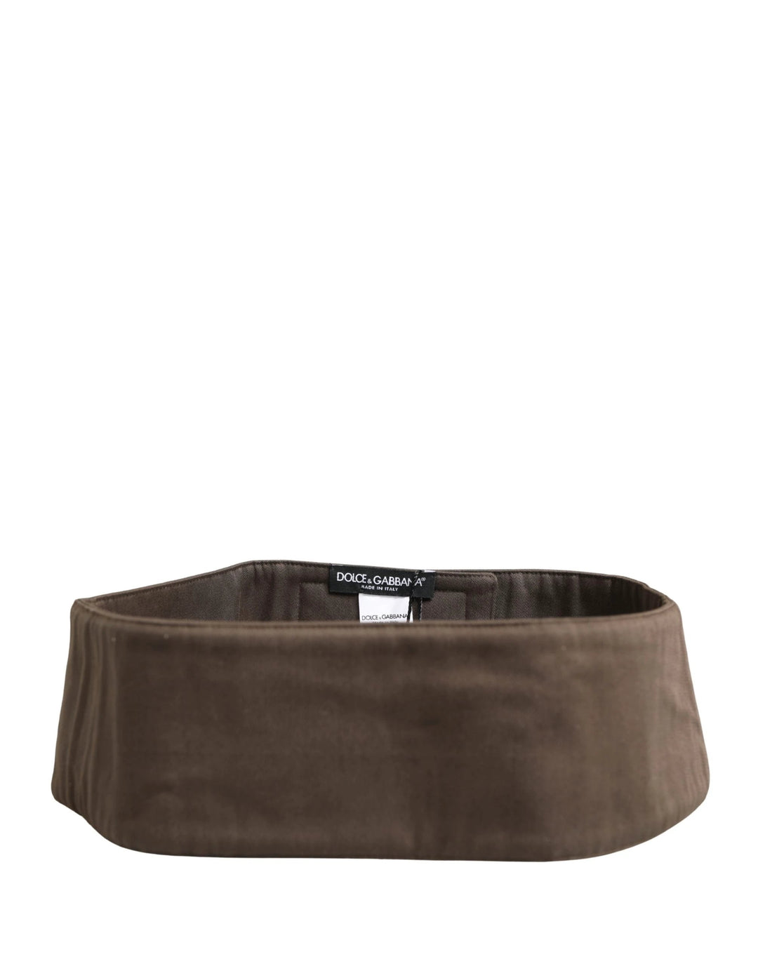 Dolce &amp; Gabbana Brown Viscose Wide Belt Waist Cummerband Men