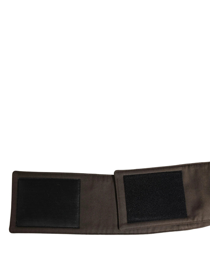 Dolce &amp; Gabbana Brown Viscose Wide Belt Waist Cummerband Men