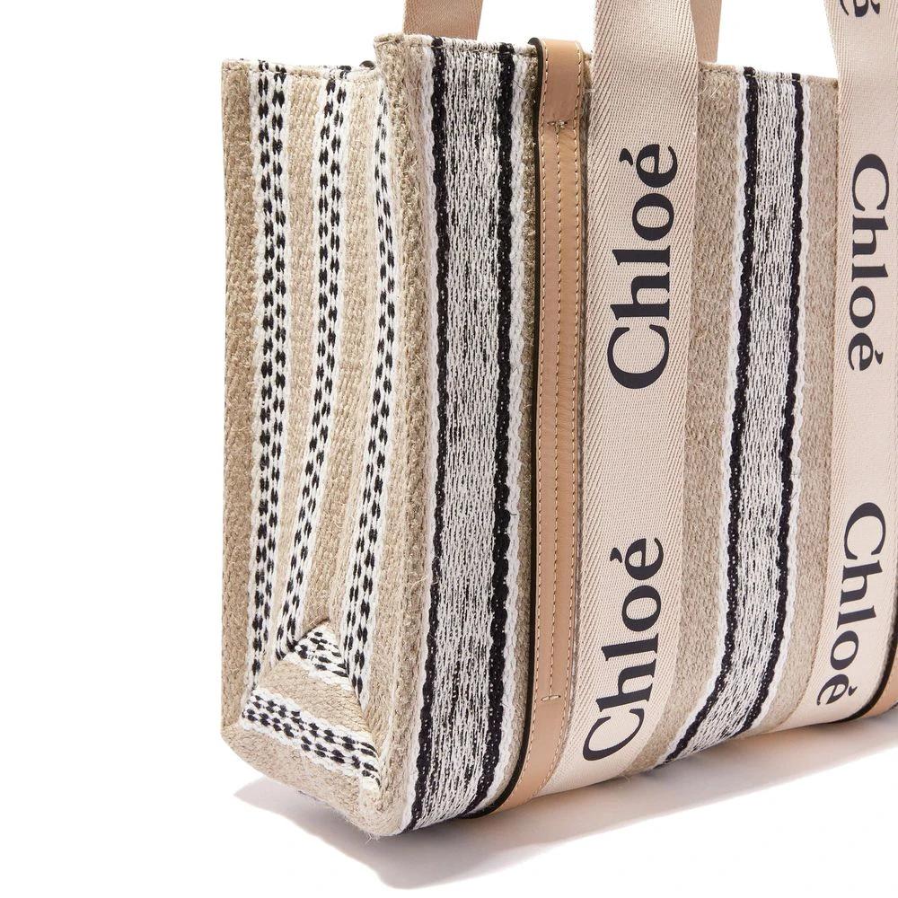 Chloé Beige Linen Tote Bag