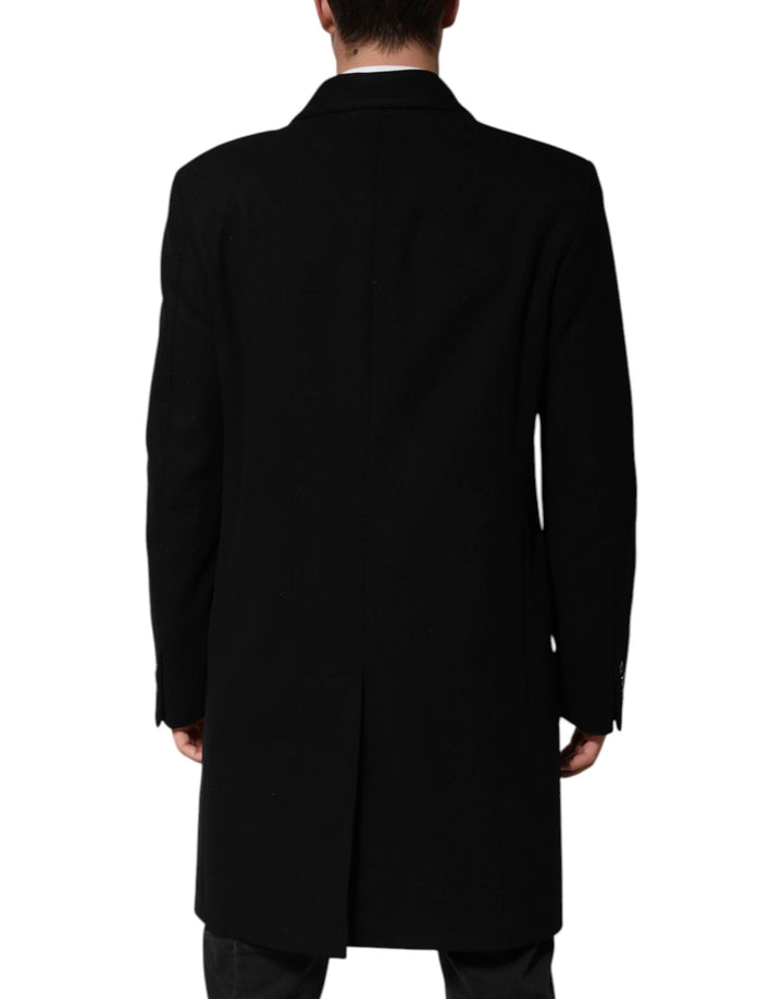 Dolce & Gabbana Black Heraldic Patch Single Breasted Blazer Jacket