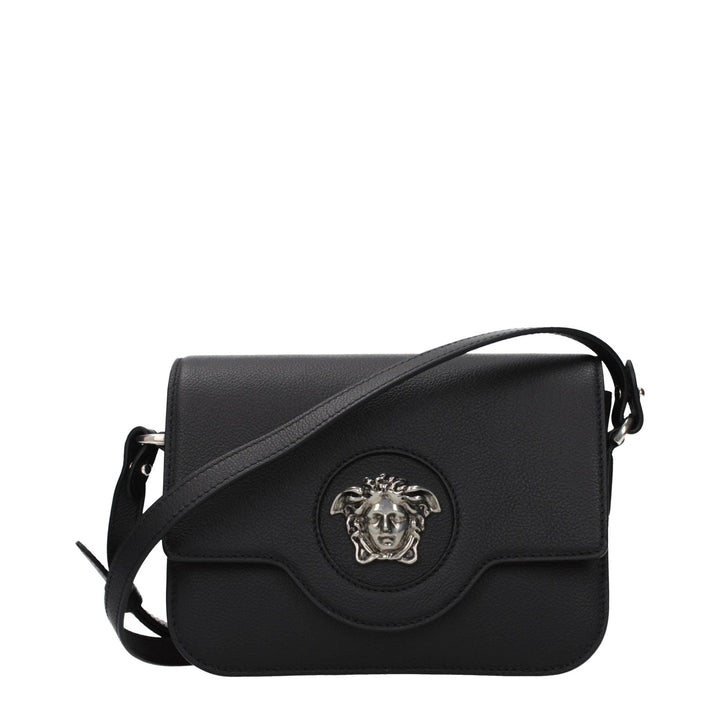 Versace Black Leather Crossbody Bag