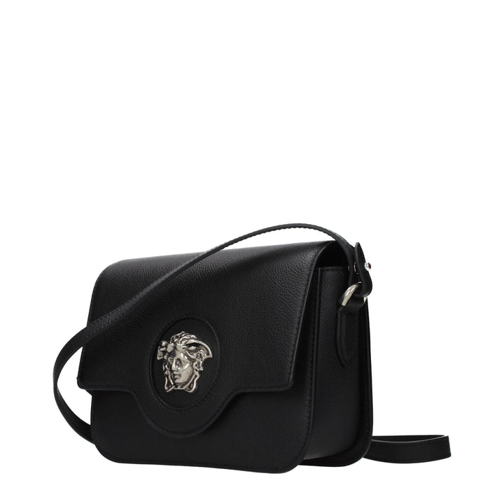 Versace Black Leather Crossbody Bag