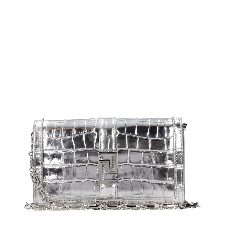 Versace Gray Leather Crossbody Bag