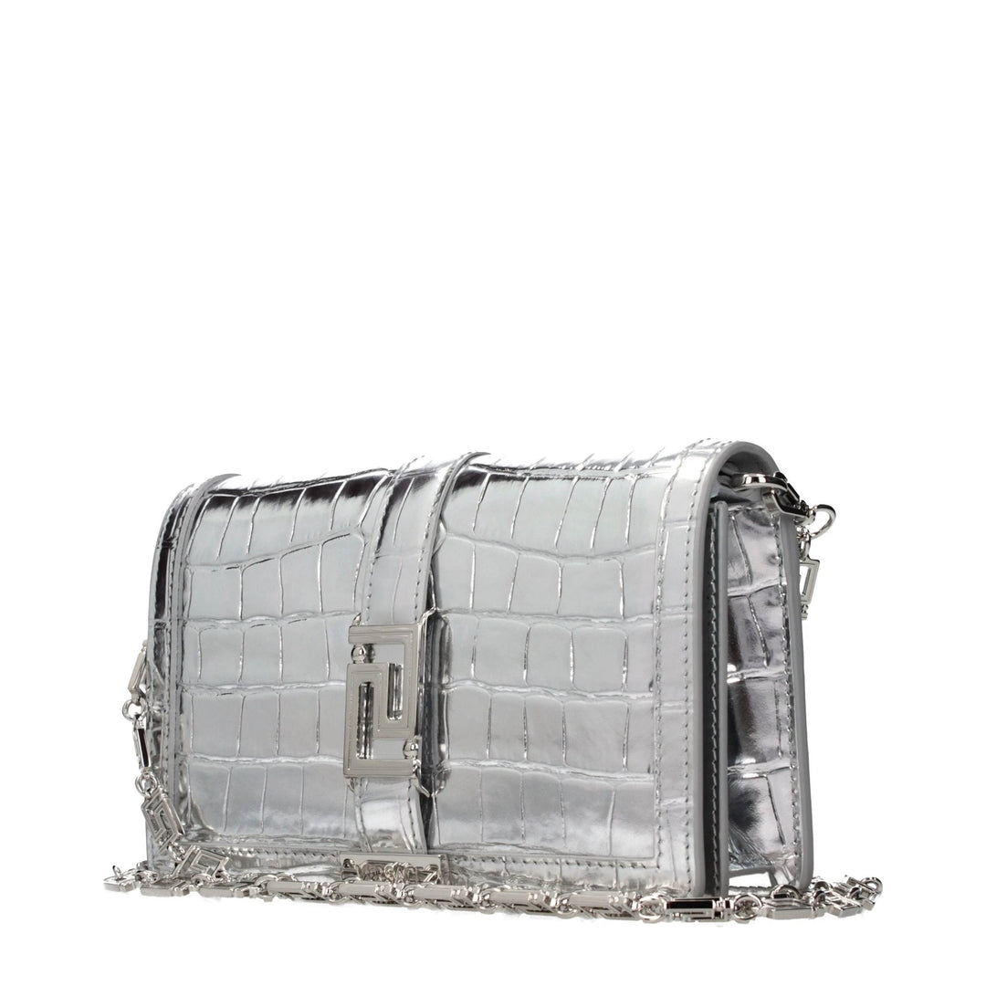 Versace Gray Leather Crossbody Bag