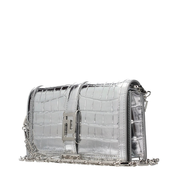 Versace Gray Leather Crossbody Bag